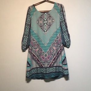 Light blue patterned dress